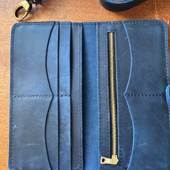 Portland Leather Goods Large Raindrop and Large Bifold Wallet in Deep Water - Picture 11 of 13